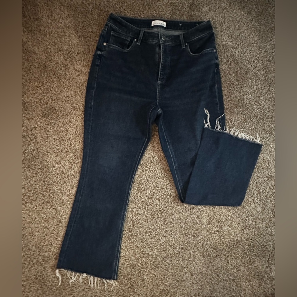 Loft high waist crop kick jeans